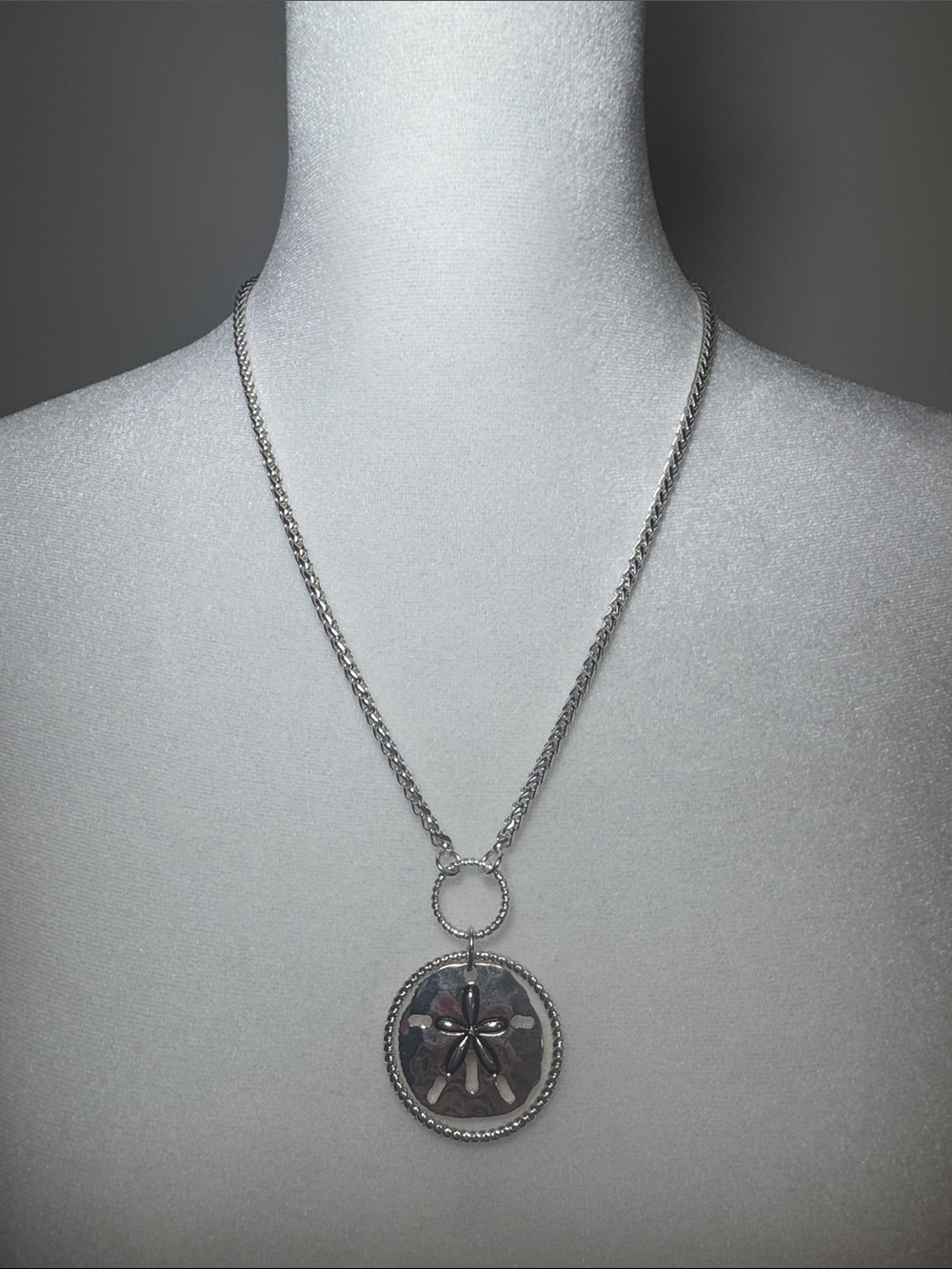 Silver Sand Dollar Pendant Necklace - Women’s Silver Jewelry
